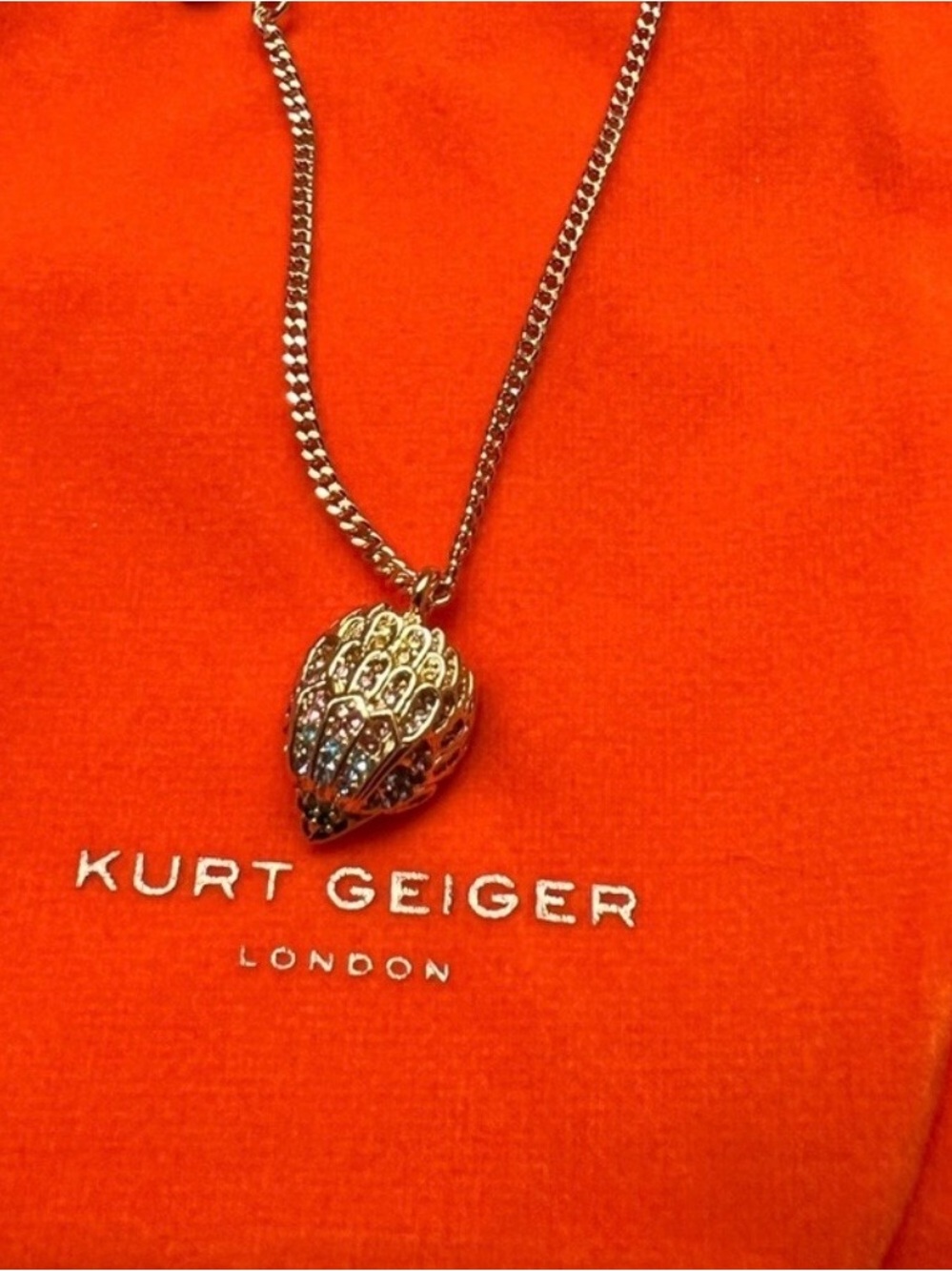 Kurt Geiger Gold Pendant Necklace NWT - Picture 11 of 11